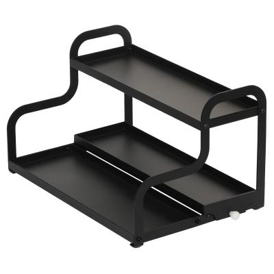 China Multi Functional Spice Rack Rack Shelf Black Wall Mounted Rack Shelf For Spices for sale