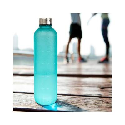 China Contemporary high quality 1000ml BPA control free fashion portable sports bottle with time maker for sale