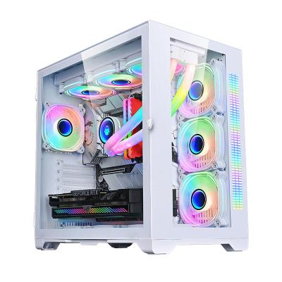 China With Side Panel PC Gaming Side Panel Window Computer Cases And Towers USB Copper Steel Manufacturer Customized for sale