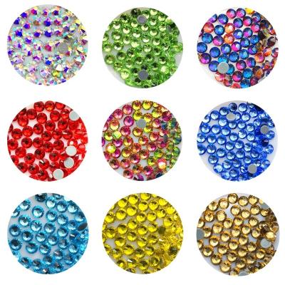 China Wholesale Austria ab crystal flatback flatback round hotfix hotfix crystal stones for jewelry decoration factory direct sale for sale