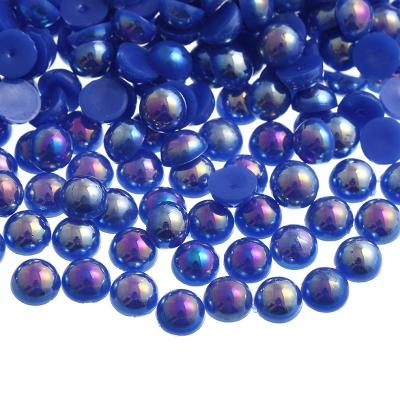 China Bags wholesale high quality 2mm 3mm 4mm 5mm 6mm ab beads flat back half round ABS bead for shoe craft for sale