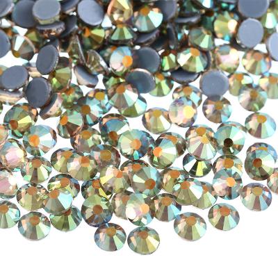 China WITH Glass Crystal Rhinestone Wholesale In Bulk Fix High Quality Shiny Hot Glue Rhinestone Flat Back Rhinestone for sale