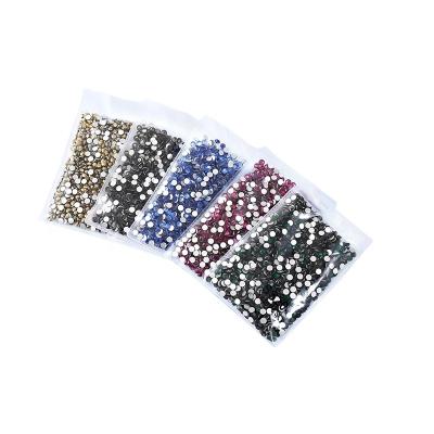 China Silver Back High Quality Glass Rhinestones Flat Back Clear Rhinestones Bulk For Cups Mugs Tumbler Sublimation for sale