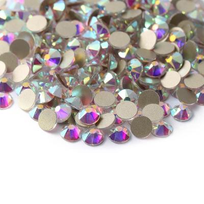 China Flatback 16 ab crystal face rhinestone gold bottom cut flatback in garment accessories factory direct sale for sale