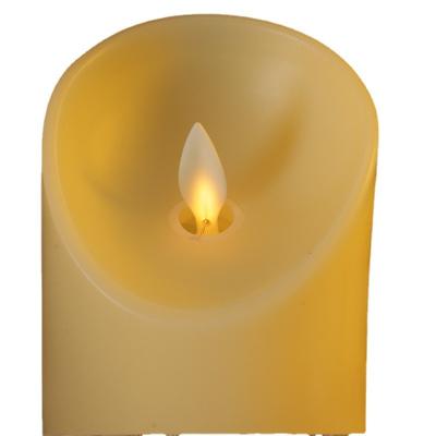 China Factory supply home decoration battery operated plastic LED festival yellow light flameless candles for party decor for sale