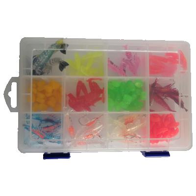 China Transparent Fishing Tackle Compartment Box Plastic Case Tools Storage Plastic Case Lure Box With Divider for sale