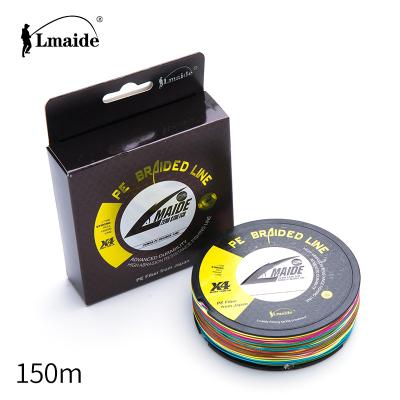 China Good quality 4 strand float marker 150m 100% pe braided fishing lines multifilament line 4LB-100LB for sale