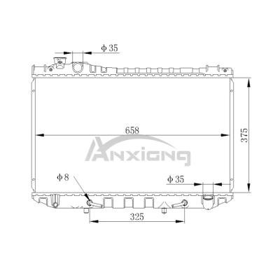 China Aluminum Core Plastic Tanks Malaysia Market Car Radiator OEM: 19010-RC3-H51 350*728*16 AT Auto Radiator for sale