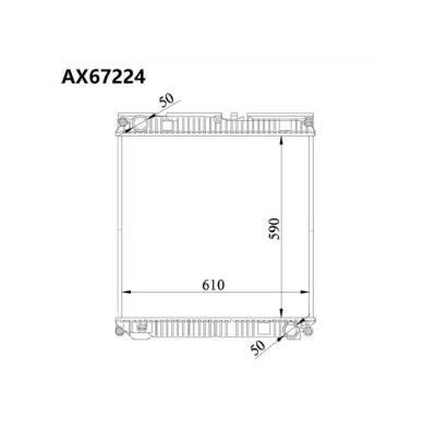 China Tractor Aluminum Plastic Parts Tanks Aluminum Core Truck Radiator For MANTG-L(05-) 81061016492 81061016553 for sale