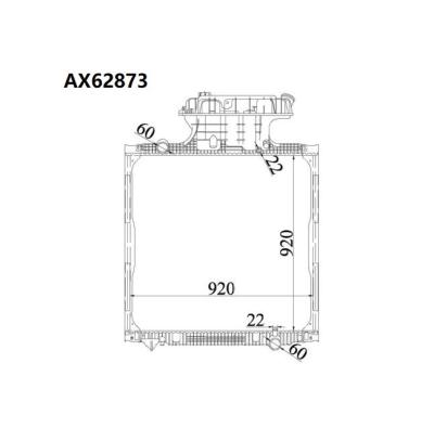 China Tractor Aluminum Plastic Parts Aluminum Tanks Core Truck Radiator For MAN TG-A(02-) TG-S(07-) 81061016512 81061016459 81061016462 for sale