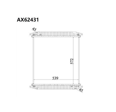 China Tractor Aluminum Plastic Parts Tanks Aluminum Core Truck Radiator For GINAFC-TRUCK (01-) IVE Co EUROCARGO (01-) 500380655 for sale