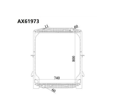 China Tractor Aluminum Plastic Parts Aluminum Tanks Core Truck Radiator For IVECO EUROTECH EUROMOVER (92-) (92-) TRAKKER (92-) 93192909 for sale