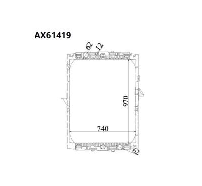 China Tractor Aluminum Plastic Parts Aluminum Tanks Core Truck Radiator For DAF F95 (87-) 1288560 0076449 1393435 for sale