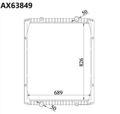 China Tractor aluminum plastic parts aluminum tanks core truck radiator for RVI-RE nault trucks KERAX (97-) PREMIUM (96-) 5010230484 for sale