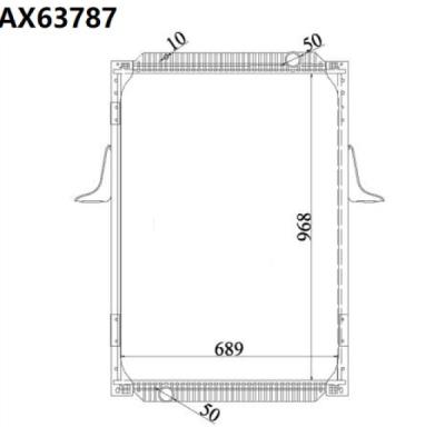 China Tractor Aluminum Plastic Parts Aluminum Tanks Core Truck Radiator For RVI-RE Nault Trucks (00-) 5001856788 5001856789 5001856790 PREMIUM for sale