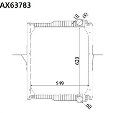 China Tractor aluminum plastic parts aluminum tanks core truck radiator for RVI-RE nault trucks MIDLUM 5001873317 7420809769 for sale