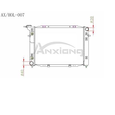 China Aluminum Core Plastic Tanks OEM: 92056254 545*418*32 AT Auto Parts Aluminum Weld Radiator for sale