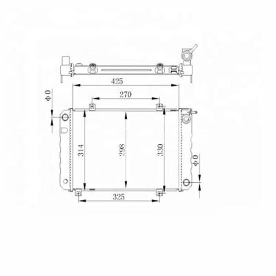 China Aluminum Core Plastic Tank Car Radiator OEM: MT 96144570 425*298*16 Auto Radiator for sale