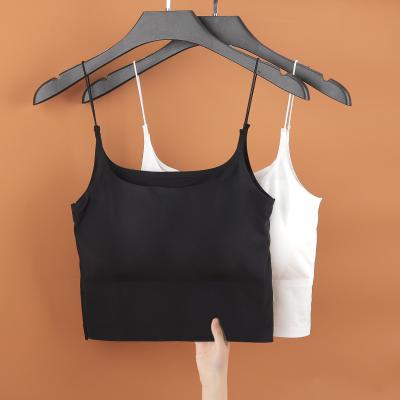 China QUICK DRY Women Cooling Traceless Ice Seamless Tank Top With Bra for sale