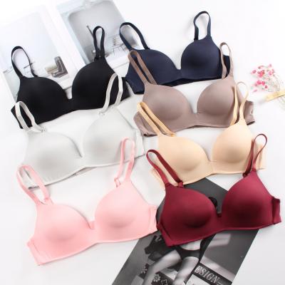 China Wholesale Women's Solid Color Cassic T-shirt Wireless Simple Bra QUICK DRY for sale