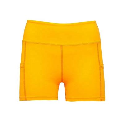 China Breathable Wholesale Custom Logo High Waist Soft Comfortable Sport Summer Yoga Shorts Biker Shorts With Pocket for Women for sale