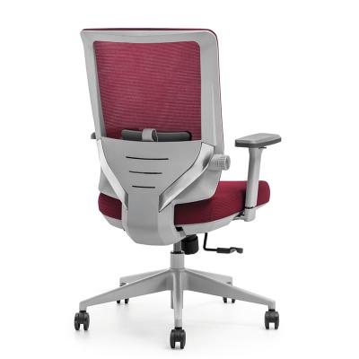 China (Height) Red Ergonomic Chair (again) Adjustable Lumbar Support Mesh Staff Office Chair Luxury Executive Swivel for sale