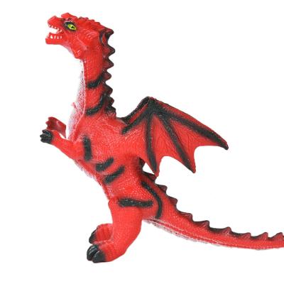 China Other Main Toy Animal Wholesale Simulation Soft Rubber Model 3 Dragon 2 Head Dragon Set Plush Toy With Healthy And Light Dinosaur Toy for sale