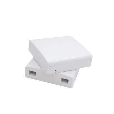 China FTTX FTTH 86 panel dual port ftth wall socket fiber optic desktop terminal junction box for sale