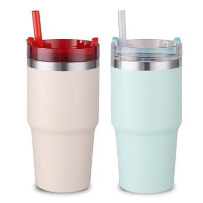 China Viable Car Tumblers Travel Coffee White Sublimation Double Wall Keep Cold In Bulk 600ml 20Oz 30Oz Tumblers Coffee Mugs Travel Car Mugs for sale