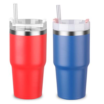 China Viable Hot Sale 20oz 30oz Fashion Travel Car Travel Mug Coffee Mug Stainless Steel Tumbler Empty Maker With Straw for sale