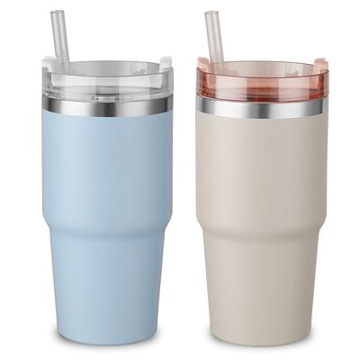 China Viable Wholesale Colorful Coffee Tumblers Stainless Steel Travel Mug Sublimation White Tumbler 20oz 30oz for sale