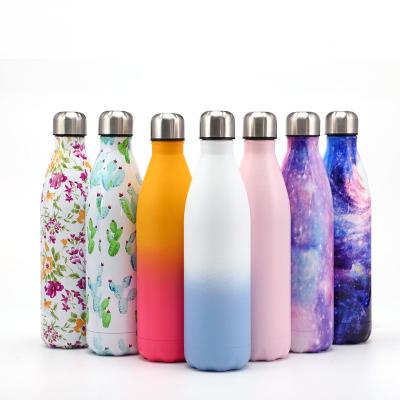 China Cola Shape Stainless Steel Metal Vacuum Viable Cola Flasks Bottle Fitness Thermal Drinking Water Bottle With Lid And Custom Logo for sale