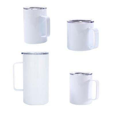 China Vacuum Insulated Double Walled12Oz 14Oz 20Oz 30Oz Travel Coffee Camping Beer Tumbler Cup Mugs With Lid Handle for sale