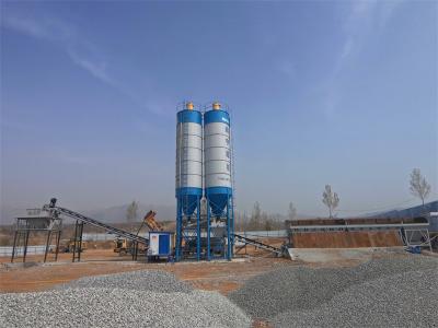 China Concrete Batching 50m3/H Fixed Cement Mixer Aggregate Mixing Plant Te koop