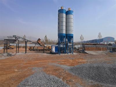 China 50m3/h 97kw Concrete Batching Plant Fixed Ready Mixed Cement Mixer Te koop