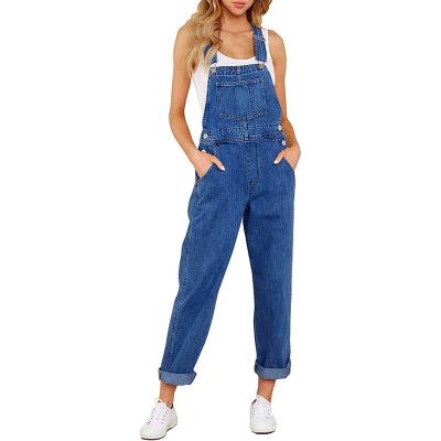 China Overall Viable Women's Denim Stretch Straight Leg Jeans Overall Regular Fit Bib Jean Jumpsuits Comfy Adjustable Straps for sale