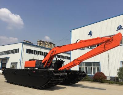 China 15tons Waterways Excavator HK150 Hot Sale Pontoon Barge Amphibious Excavator Maintenance And Cleaning for sale