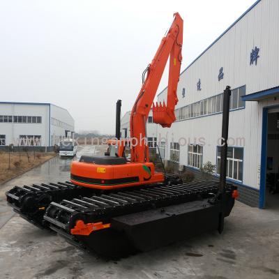 China Maintenance and cleaning of waterways multifunctional amphibious dredging excavator for sale