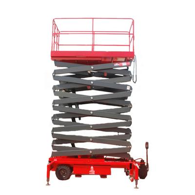 China Aerial Construction Work High Quality hydraulic scissor lift forklift Manual Mobile Aerial Platform for traction for sale