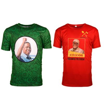 China Anti Wrinkle Anti Wrinkle Elections Campaign Plus Size T Shirts Mens T Shirt For Zambia for sale