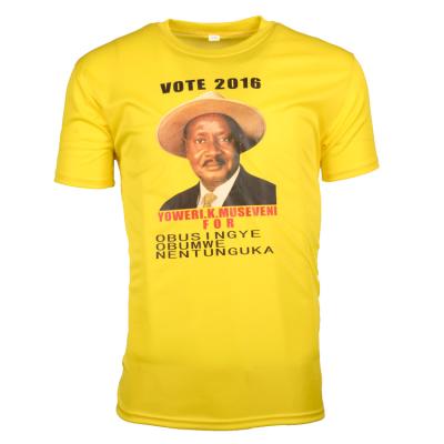 China 2021 Wholesale Custom Election Custom Anti-Shrink Items Uganda Promotional T-Shirts for sale