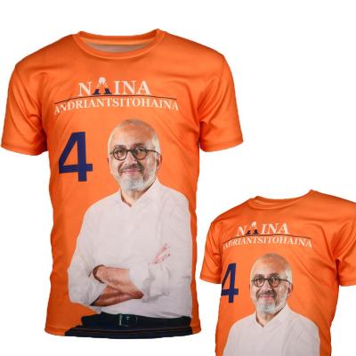 China Anti Wrinkle Anti Wrinkle Campaign Shirt With Party Logo 100% Polyester Election T Shirt With Printing Vote Cheap Shirt for sale