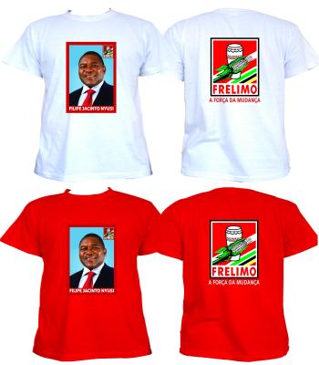 China Election Campaign Anti Shrink T Shirts For President Campaign T Shirts Hats For Mozambique Made In China for sale