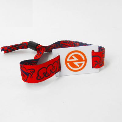 China Waterproof / Weatherproof RFID wristbands for hotel resorts/swimming poolsPromotional Cheap Custom Wristbnds Printed Design Your Own logo Events Woven Wri for sale