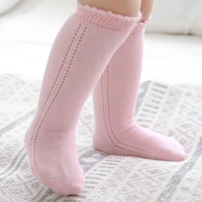 China New Design Clothing Baby Sock QUICK DRY Accessories Simply Knit Solid Color Knee High Kids Girls Socks for sale