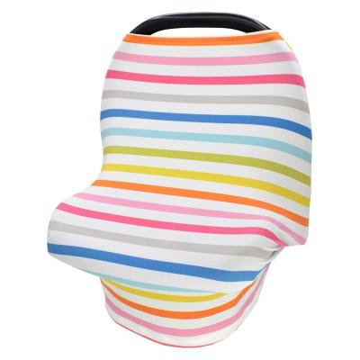 China Breathable Warm Cover Rainbow Baby Canopy Stroller Cover Scarf Baby Care Mom Selling Infant Car Seat Cover for sale