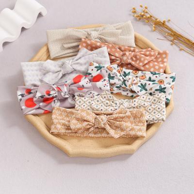 China Fashionable Hair Decoration Hair Accessories Baby Headbands Ties Printed Headband Knotted Over Headwrap for sale