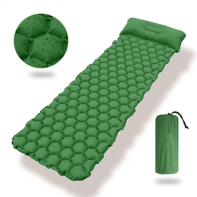 China Portable Inflatable Sleep Pad Foldable Air Sleeping Pad Lightest Inflatable Camping Mat Normal Camp Mattresses for sale