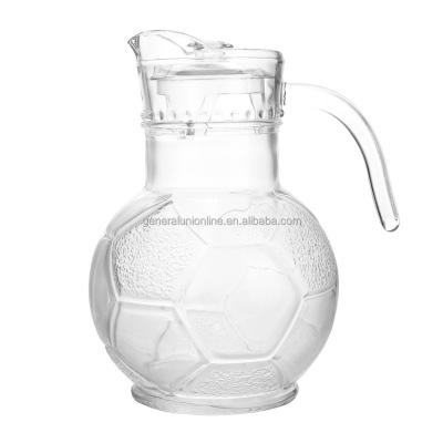 China Classic High Quality Coffee Stocked Daily Life Tea Drinking Juice Soccer Jug Glass Jar for sale