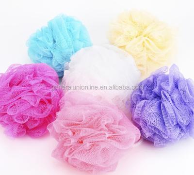 China All Natural Colored Nylon Shower Balls Bath Rub Bath Flower for sale